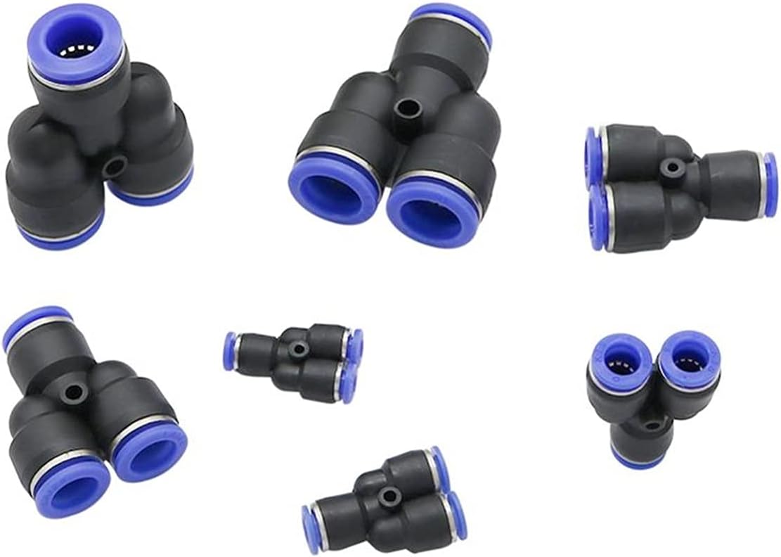 Gardening Irrigation Dripper Y Type 4/6/8/10/12/14/16mm Equal Diameter Connection Slide Lock Quick Connector Garden Greenhouse Farm Watering Connection Connector 10Pcs