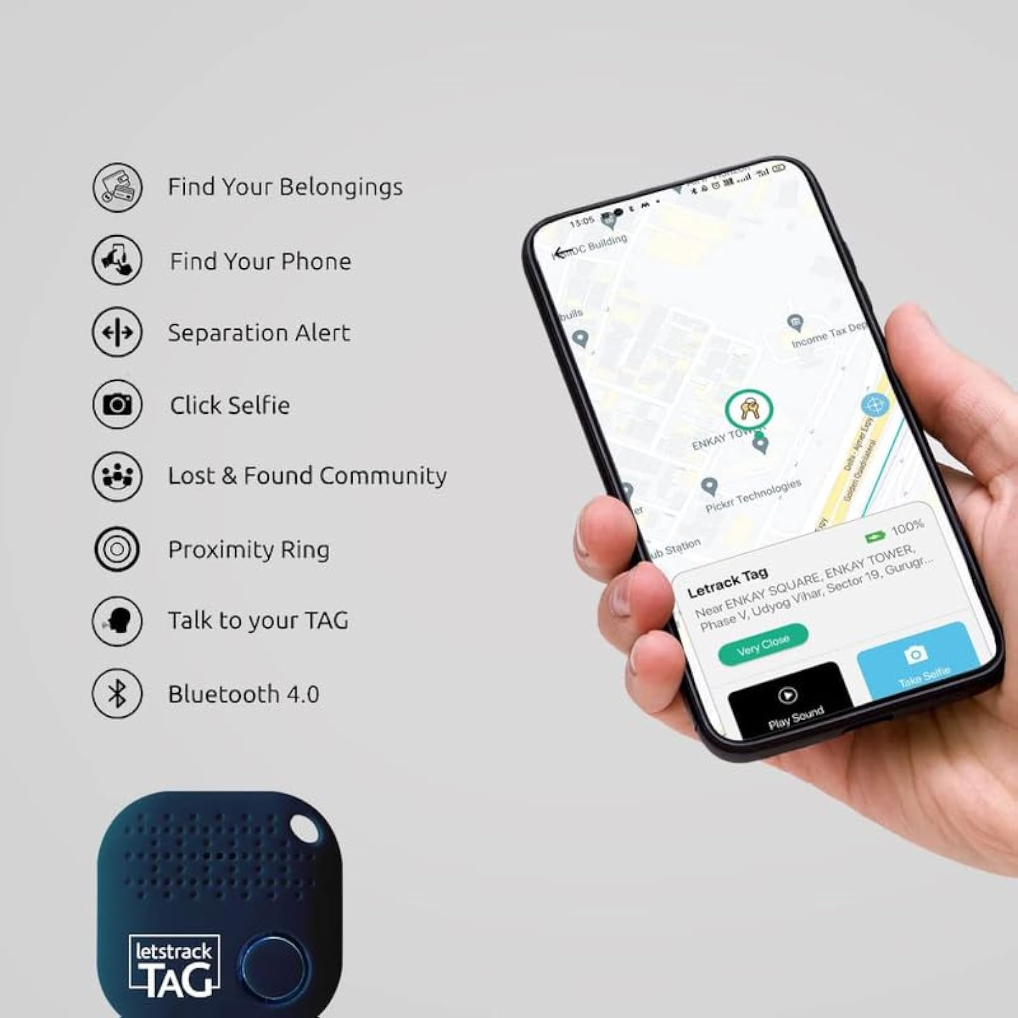 Bluetooth TAG & Item Finder for Keys & Luggage