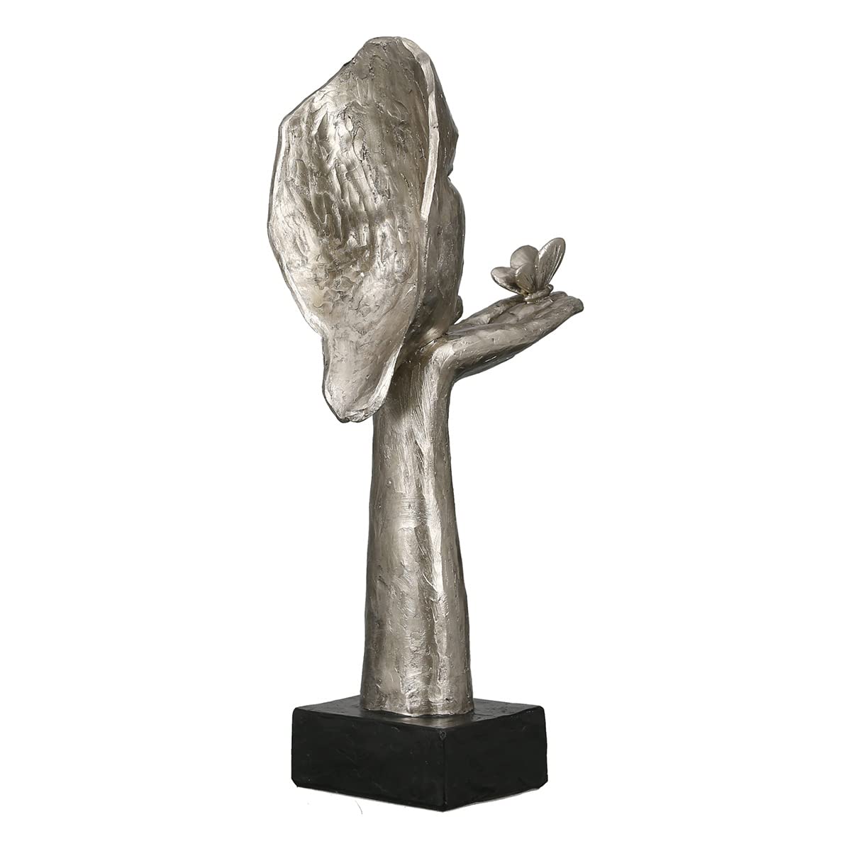 Casablanca Statue Visage Desire, Résine Argentée 34 cm