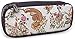 Produktbild Ethnic Paisley Moghal Floral Motif On White PU Leather Pen Bag Pencil Case Stationery Pouch Bag Big Capacity Waterproof for Office Customized