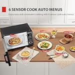 TOSHIBA EM131A5C-BS Countertop Microwave Ovens 1.2 Cu Ft, 12.4" Removable Turntable Smart Humidity Sensor 12 Auto Menus Mute Function ECO Mode Easy Clean Interior Black Color 1000W - Image 4