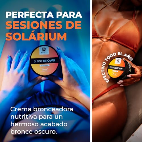 BYROKKO Shine Brown Acelerador Bronceado (210 ml), Bronceador Corporal eficaz en Soláriums y Sol exterior, Crema Bronceadora para un Bronceado Natural con Ingredientes Premium - imagen 4