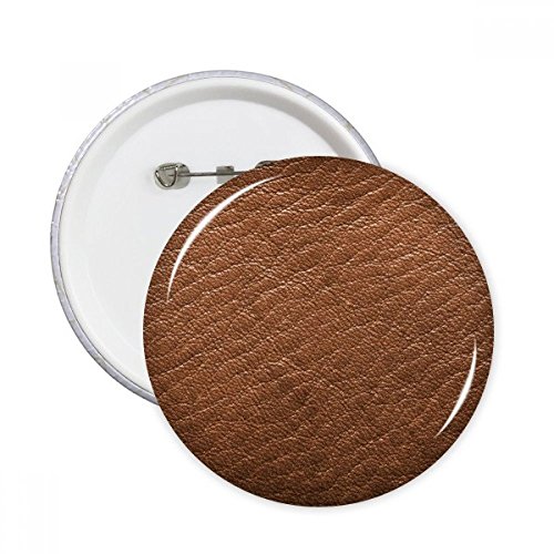 Badge bouton marron en cuir résumé DIYthinker lot de 5 pièces pour décoration de vêtements taille M
