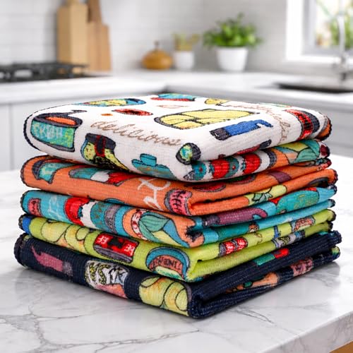Image of Cutting EDGE 220 GSM-Set of 5-Microfiber Car & Bike Cleaning Cloth, Soft Absorbent Lint Free Towels, Scratch Free Reusable Cloth for Car Cleaning, Glass, Dashboard & Interior (30 x 30 cm, Multicolor)