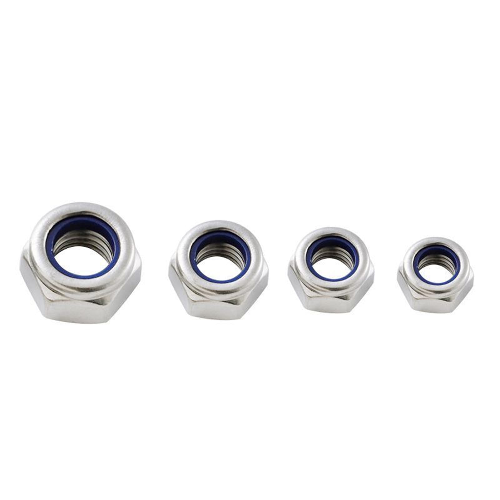 Yesmin 12 PCS M10 Hex Nuts,Stainless Steel Lock Nuts,Nylon Insert Lock Nuts,Self-Locking Nuts For Bolts and Screws-M10 - Image 3