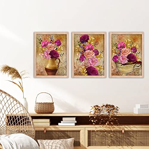 Image of kotart Paintings Modern Art Wall Decor Framed Paintings for Bedroom Living Room - Framed Wall Posters /Paintings with Frame - Paintings for Wall Decoration - Set of 3 - D (Art 7, 10x13 inch)