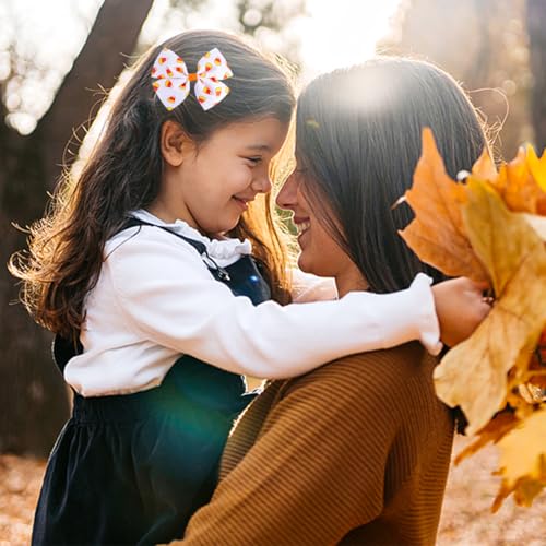 4-PCS-Thanksgiving-Hair-Bow-Set-Candy-Corn-Hair-Clips-for-Toddler-Girls-Fall-Hair-Bow-Clips-Handmade-Ribbon-Bows-Thanksgiving-Fall-Autumn-Hair-Accessory-for-Women-Girls