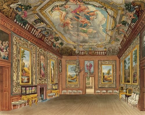 Pintura El salón de la reina Windsor Charles Wild cuadro lienzo decorativo para oficina 60x90