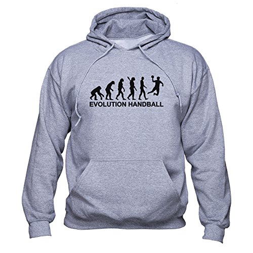Handball Evolution Sweatshirt Handball Hoodie Handball Player Pullover Gift For Handball Player Men Women Unisex Sudadera con Capucha Gris M