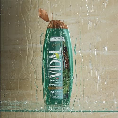 Vidal - Duschgel Original Pino Classico, revitalisierende Formel, Duft Kiefer, Dermatologisch getestet, 500 ml