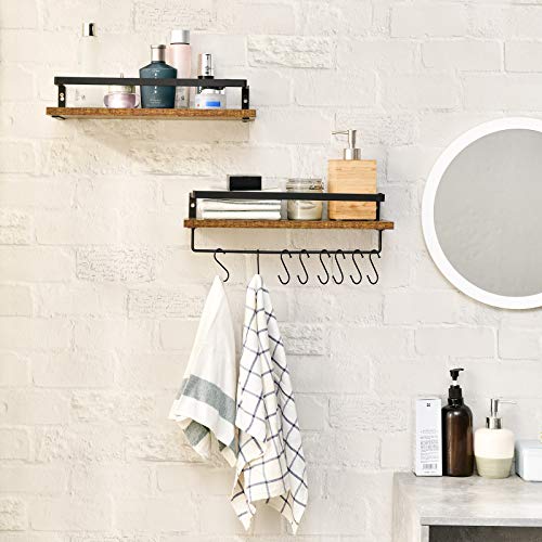 IBUYKE Mensole da Parete Set di 2, 42x15x8 cm