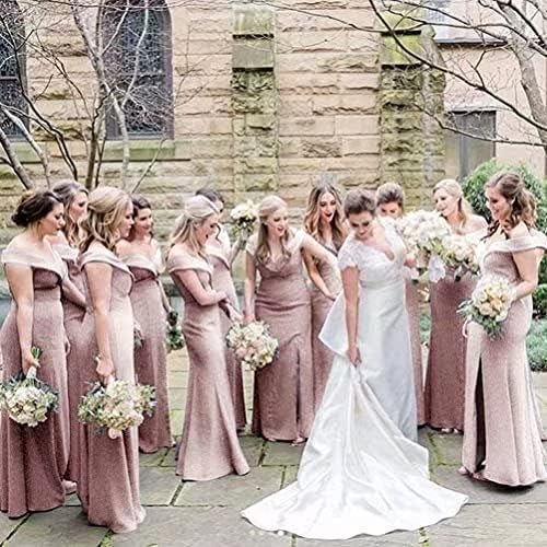 Amazon.com: Women's Prom Dresses Off Shoulder Side Split Glittery ...