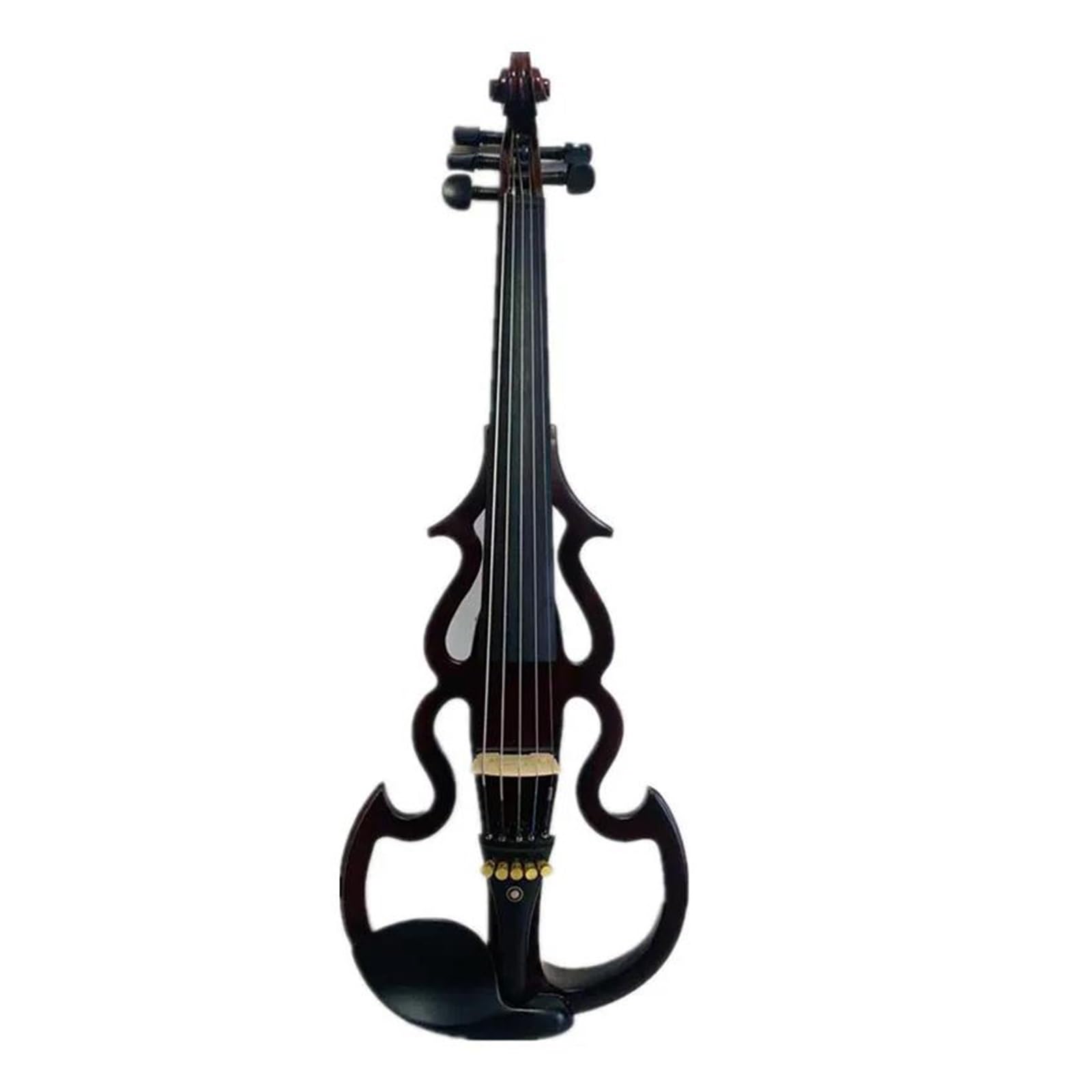 Violini Violino elettrico 4/4 a 5 corde scuro corpo e tastiera in legno massello di ebano