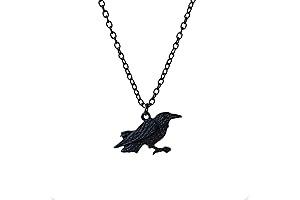 Coventum The Crow Black Necklace: An Enchanting Gothic Statement Piece For Women And Men