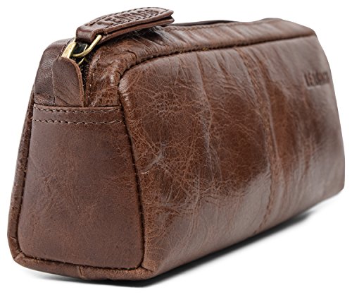 LEABAGS Fort Wayne lederen mapje I mapje van echt buffelleer I vintage look I lederen etui I pennenetui I kleine etui I… - Afbeelding 5