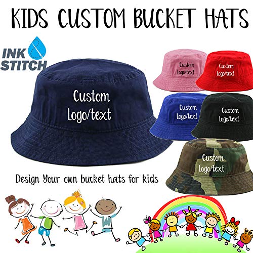 INK STITCH K1500 Kids Youth Unisex Custom Design Your Own Stitching Bucket Hats2