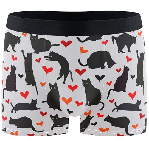 visesunny Men's Underwear Boxer Briefs Cute Cartoon Pattern Soft Breathable Stretch Waistband Rayon