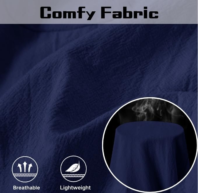 EKLENTSON Mens Cotton Linen Capri Pants Light Loose 3/4 Long Shorts Elastic Waist Drawstring Harem Casual Beach Yoga Trousers - Image 6