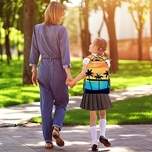Sac à dos décontracté dos protégé contre fatigue motif psychédélique rétro