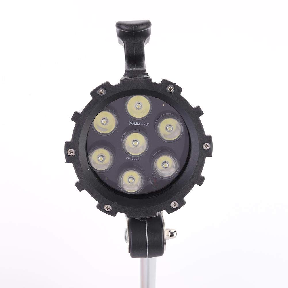 Lampada da lavoro a LED, faro da lavoro a LED multiuso, libri di lettura per la manutenzione di ricambi auto per officina meccanica per tornio(Silver black)