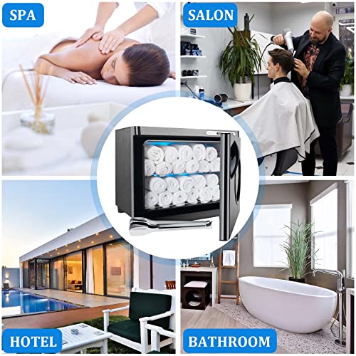 Towel Warmer, 2-in-1 Professional Hot Towel Heater Cabinet for Spa Salon Home Bathroom, 23L with Window, Black by JXSDLIY - Used condition - Image 5