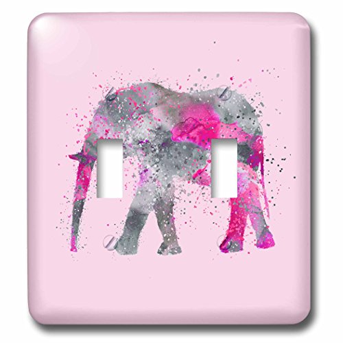 Interrupteur à baïonnette motif éléphant rose aquarelle pour illuminer la chambre d'enfant - 3