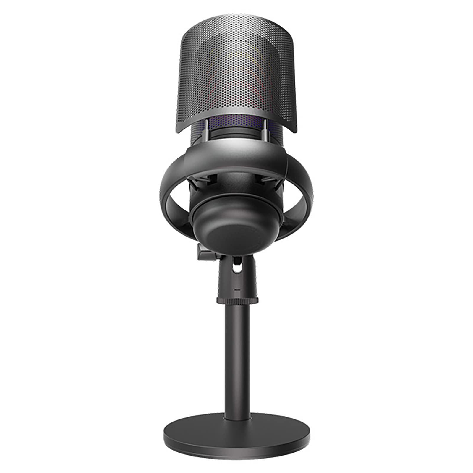 Microfono a Condensatore USB, Microfono a Disco Per Giochi E-sport RGB, Adatto Per La Registrazione Di Doppiaggio, Registrazione Di Trucchi Di Bellezza, Giochi Di E-sport