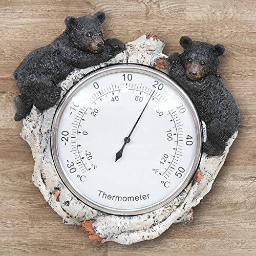 BLACK FOREST DECOR Aspen Woods Bears Wall Thermometer