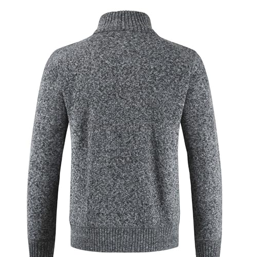Men's Cardigan Sweaters Full Zip Up Stand Collar Slim Fit Casual Cardigans Fall Winter Chunky Knitted Sweater2