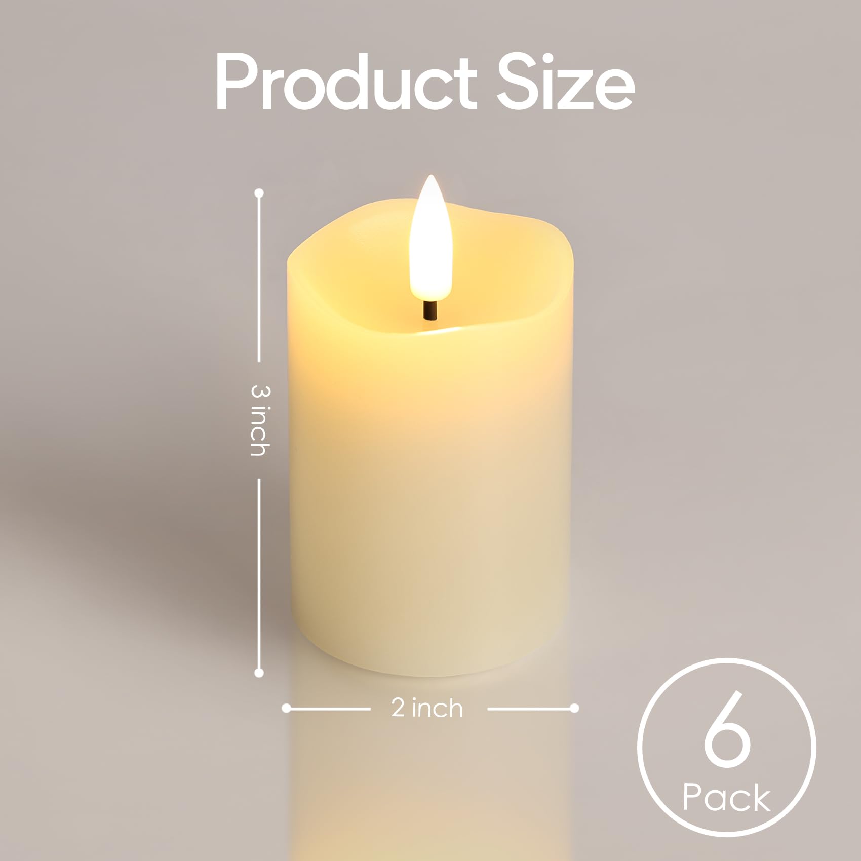 Eywamage - Velas De Columna, Delgadas, Sin Llama, En