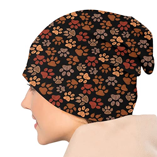 Dog Paw Beanie Hat Adult Skull Cap Warm Slouchy Knit Hat Headwear Gift For Men Women #TOP1