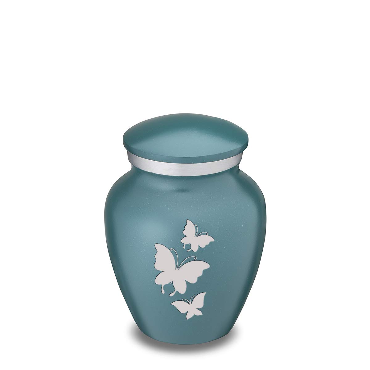 Geturns Embrace Keepsake Butterfly Cremation Urns for Human Ashes I Teal Funeral Urn for Men and Women I 3.5 lbs