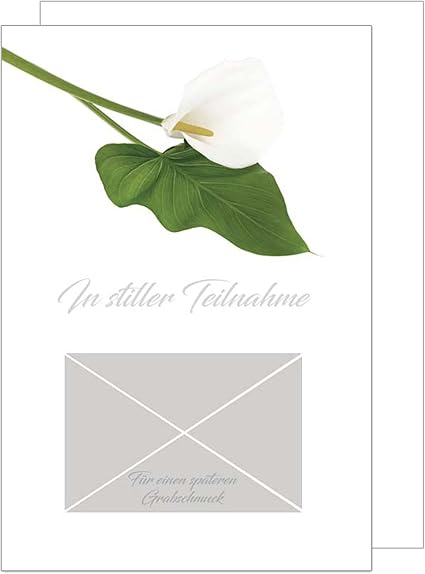 Geldkarte Geld In Trauerkarte Für Grabschmuck Text Edition Seidel exklusive Premium Geldkarte Geldscheinkarte Trauerkarte