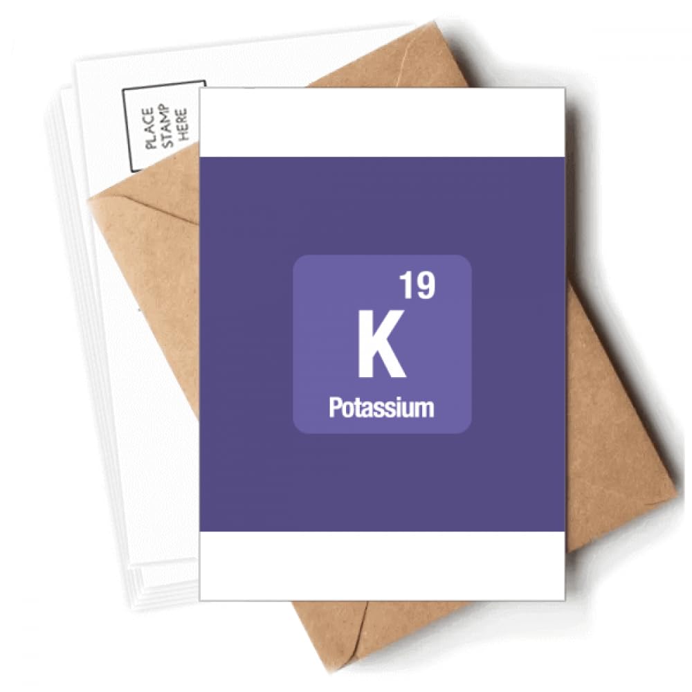 K Potassium Checal Element chem Postcards Envelopes Blank Note Cards Mailing