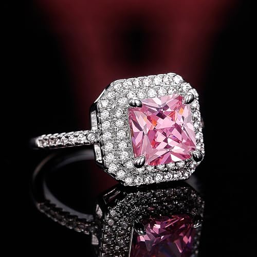 Gorgeous Bright Cubic Zirconia Rings Female Wedding Band Jewelry