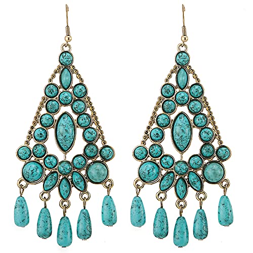 Boemo Palazzo Statement Orecchini Colorati Strass