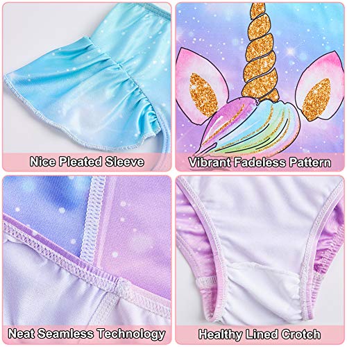 Play Tailor Girls Leotard One Piece Unicorn Gymnastic Unitard Bodysuit 2-6Y