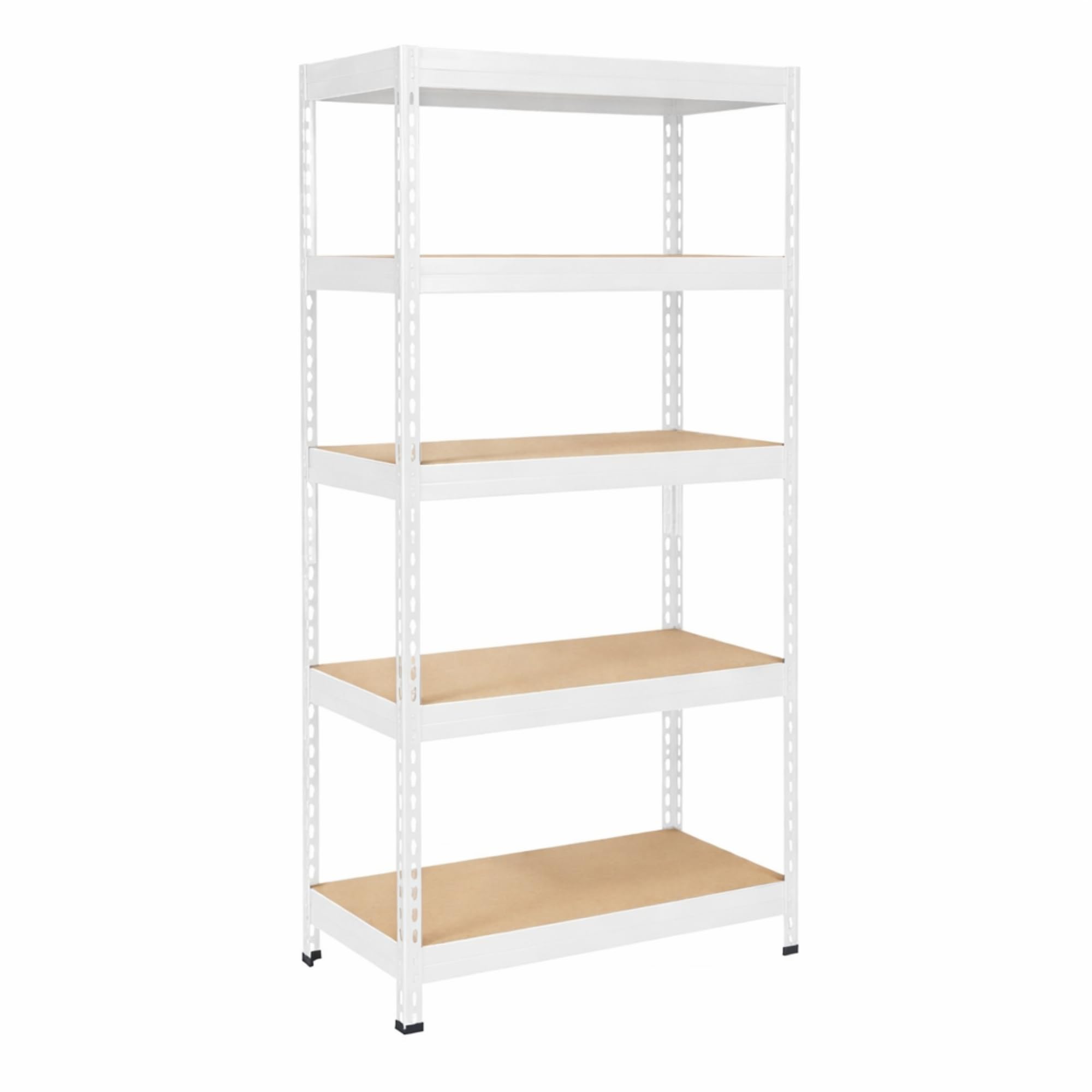 KARAT Estantería para cargas pesadas, estantería para sótano, almacén, banco de trabajo, carga de hasta 1250 kg, montaje rápido y estable (blanco, 180 x 90 x 60 cm)