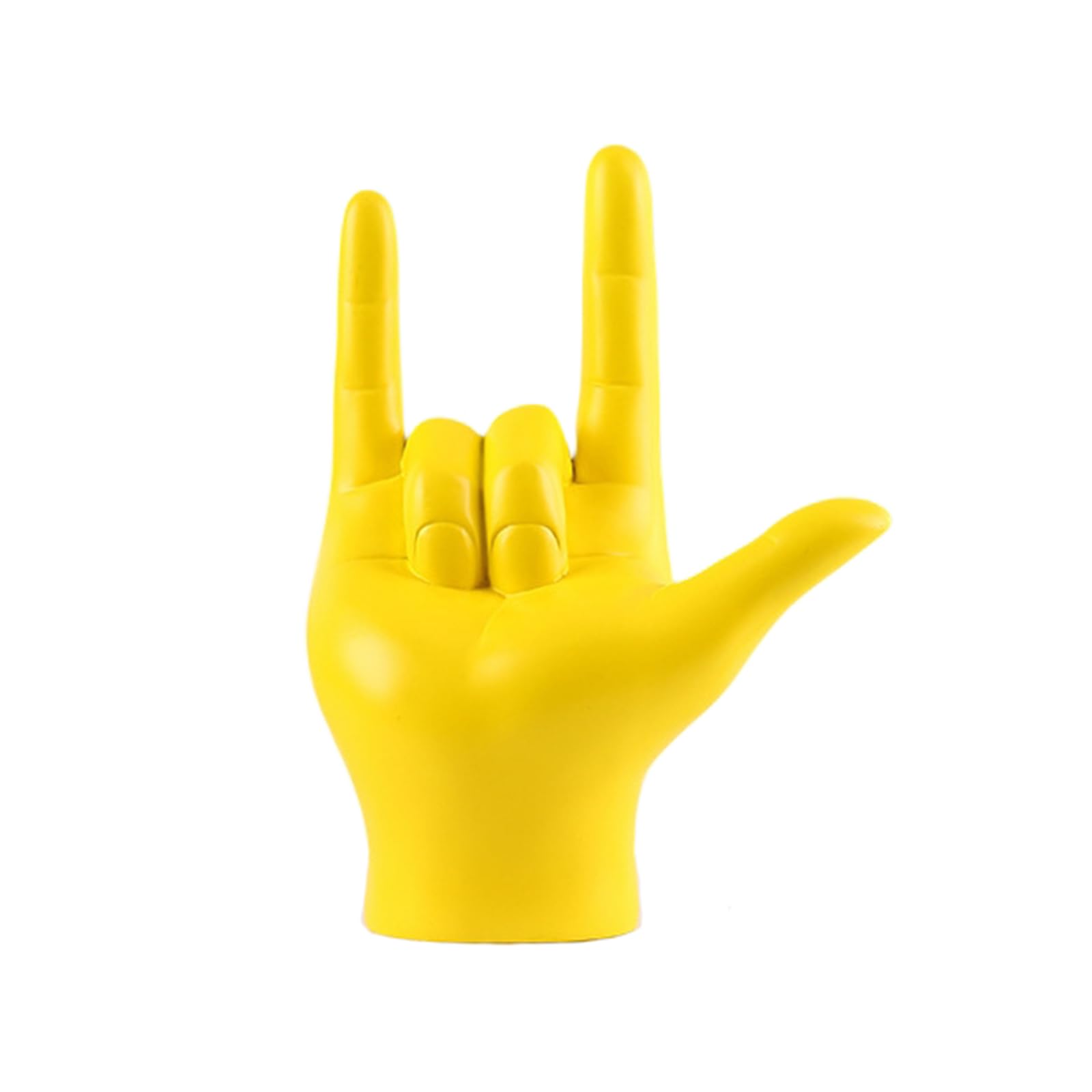 Zyqixluk Hand Gesture Decor Statue home decor,peace Hand Gesture sculpture A figurine on a bookshelf Resin Finger Gesture statues sculptures for Room Decoration and Gift,Orange