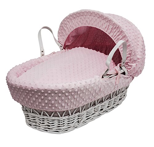 Kinder Valle blanco cesta de mimbre, Rosa Dimple Cover