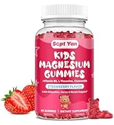 Magnesium Gummies for Kids - Magnesium Citrate Supplement with Vitamin B6, L-theanine, Chamomile ...