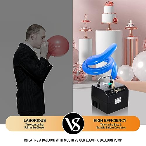 Professional Electric Air Balloon Pump,B231 Portable Automatic Modeling Balloon Inflator,Air Blower Pump with Timer Battery for Party Events Decoration - Thumbnail 3