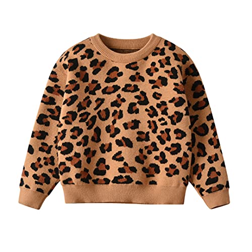 Spring and Autumn Leopard Print Sweater Kids Boy and Girl Sweaters Baby Girl3