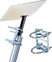 Vista 7 de Soporte de abrazadera de doble perno en U para antena Starlink, adaptador de poste para montaje en riel de escalera Rv, universal