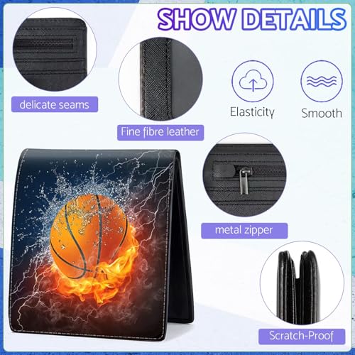 Image of Boys Wallet for Teens, Cool Kids Wallet for Boys Ages 8-10 9-12 11-15, Funny Basketball Leather Bifold Rfid Blocking, Coin Pocket Id Window for Teen Men Youth Guys Birthday Christmas Gifts