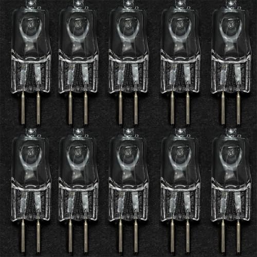 UGEFKMQ 10PC Lampes halogènes G5.3 35W 220V Ampoule halogène G5.3 220V 20W GU5.3 Base Bi-Pin Lampe à Capsule Blanc chaud 2700K 250W
