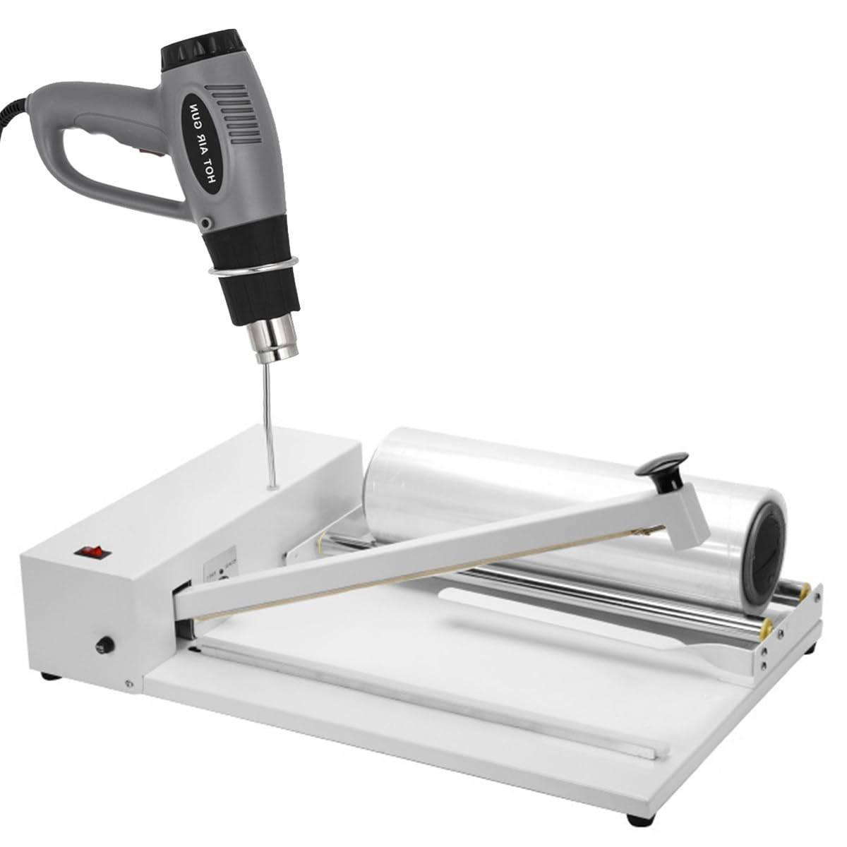 SBCGFY Hand Wrapping Machine With Heat Gun - 2 In 1 Shrink Wrap Sealer For Food, Books & Boxes Packaging - 18/45Cm Film Wrapper