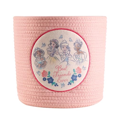 Image of Idea Nuova Disney Princess Rope Storage Organizer Basket, 10" H x 10" W