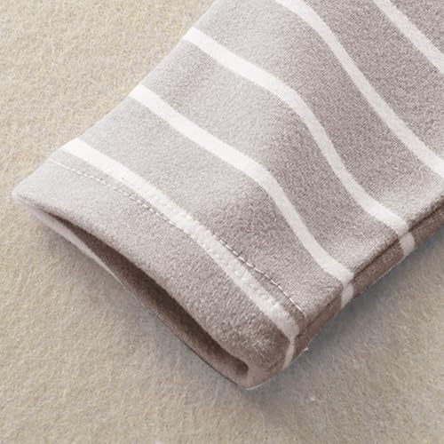 Kids Striped Turtleneck Long Sleeve Thermal Undershirt Boys Girls Fleece Slim Fit Stretchy Pullover Tops Warm Shirt2