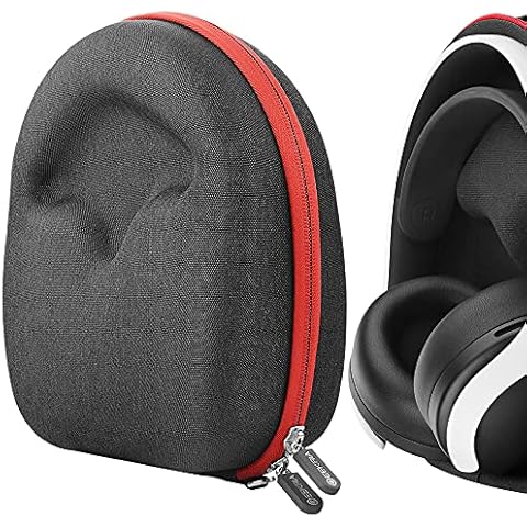Geekria Shield Kopfhörerhülle Kompatibel mit PlayStation 5 PS5 PULSE 3D Headset Case, Ersatz Hartschale Reise Tragetasche mit Kabelaufbewahrung (Dunkelgrau) Cover